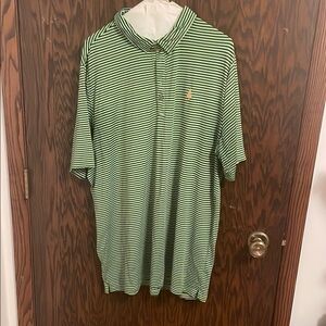 Green Striped Polo Shirt